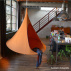 Závěsné houpací křeslo, červená, KLORIN NEW BIG SIZE CACOON HAMMOCK